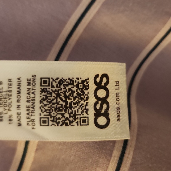 Like New ASOS Oversized Blouse In Patchwork Stripe Sz 8 Trending - Picture 10 of 13